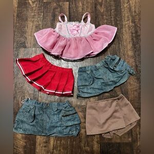 BUILT A BEAR Clothes Lot Of 5 Item 1 Dress And 4 Skirts.